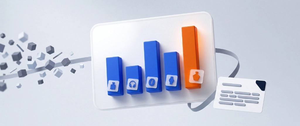 Raw ad data flowing into a report that identifies the winning ad and outputs a ready-to-run brief
